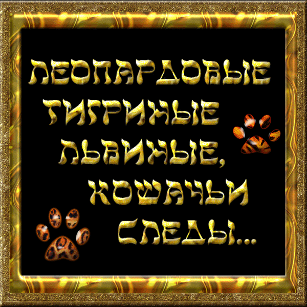 Анимационная картинка Животные Большие кошки
